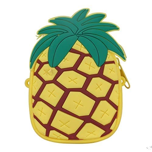 EITHEO Girls Mini Cute Pineapple Silicon sling Bag Crossbody Kids Girl's Shoulder Messenger Side Small Bag for casual party messenger bag for women Coin wallet purse party zipper pocket Travel Bag