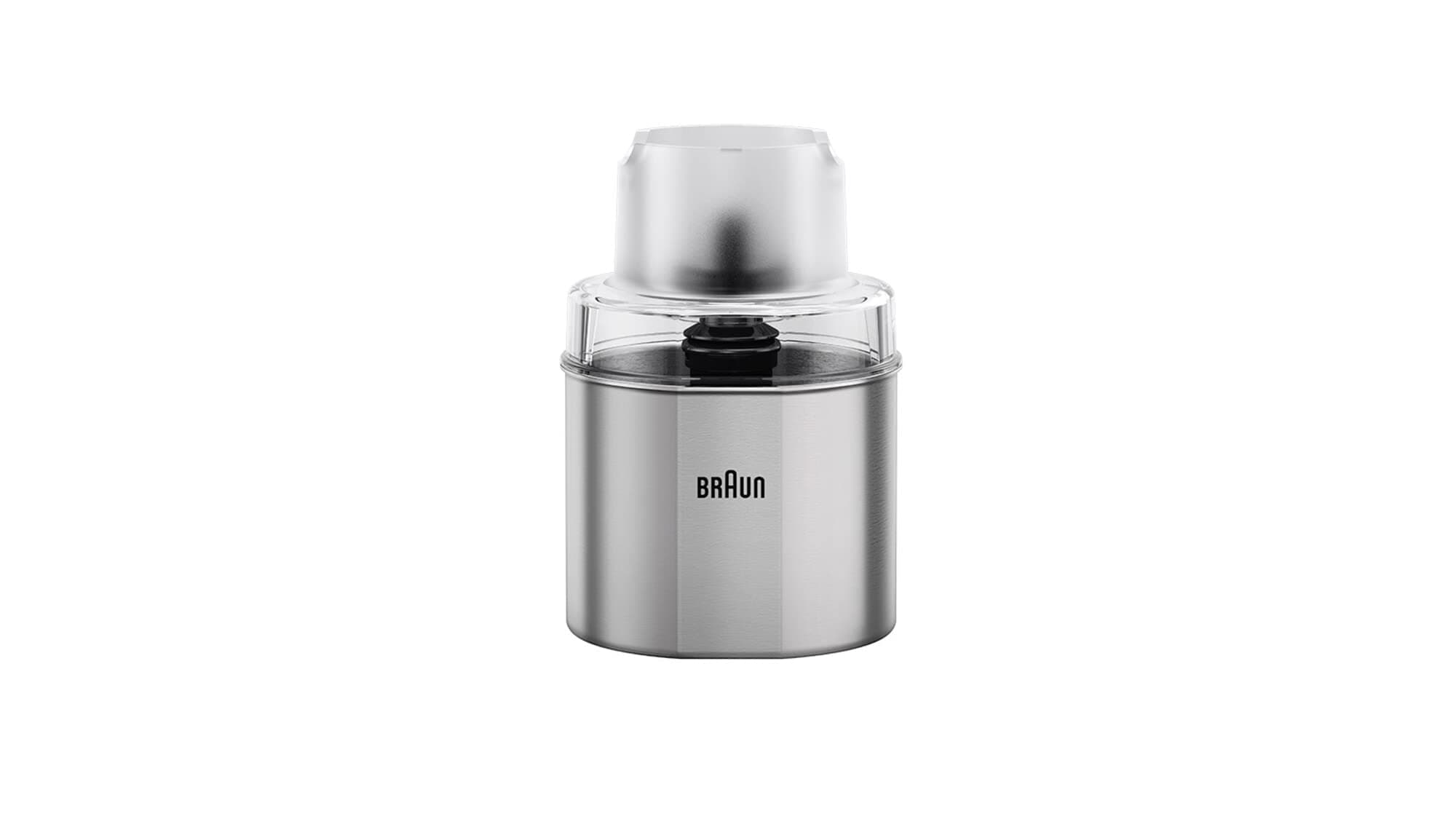 coffee & spice grinder accessory MQS 270 SI with EasyClick Plus System, Accessory for Braun MultiQuick 7 And 9 series hand blenders, stainless steel/silver