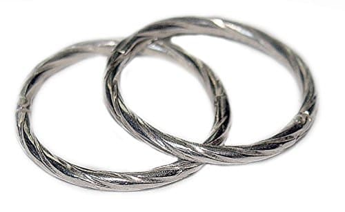 14mm TWIST SOLID .925 STERLING SILVER HINGED HOOP EARRINGS, LEAD & NICKEL FREE!