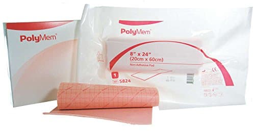 PolyMem Non-Adhesive Wound Dressing, Sterile, Foam, 8' x 24' Pad, 5824 (Box of 1)