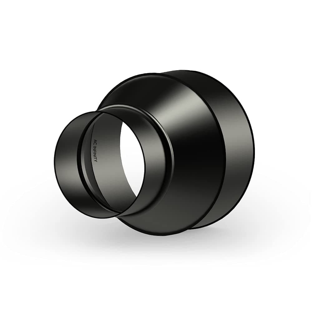 Duct Adapter, 6” to 4” Ducting Reducer Increaser Cone for Grow Tent Bathroom Kitchen Ventilation Systems