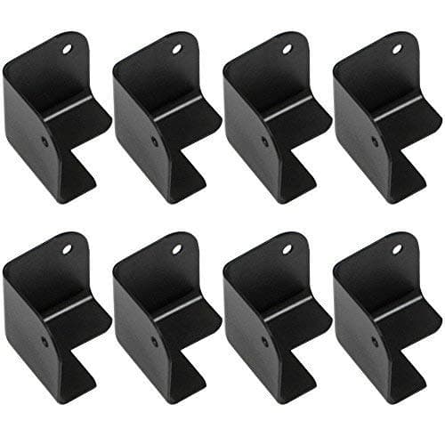 MIYAKO USA 8 Pack - 1.5" Cabinets Speaker Corners Protector Black Squared Metal for Front of PA/DJ (21-812)