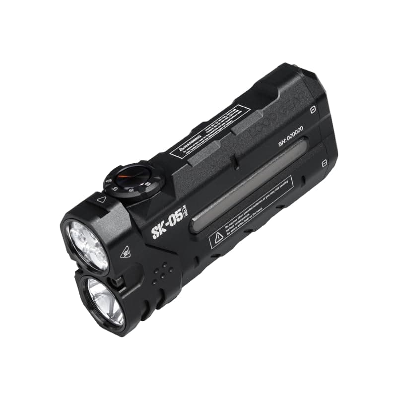 LOOP GEAR SK05 2850 LM Rechargeable Flashlight with 6000mAh Power Bank, IP68 Waterproof EDC Flashlight, Magnetic Camping Light with Flood/Spot/RGB Sidelight for Outdoor Hiking Emergency Survival Gear