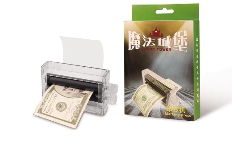 LMCIEZR White Paper Into Banknotes Magic Easy Tricks Money Maker Printing Change Paper to Money Machine Magic Trick Easy Money Printing Machine Money Magic Maker for Fun Pack