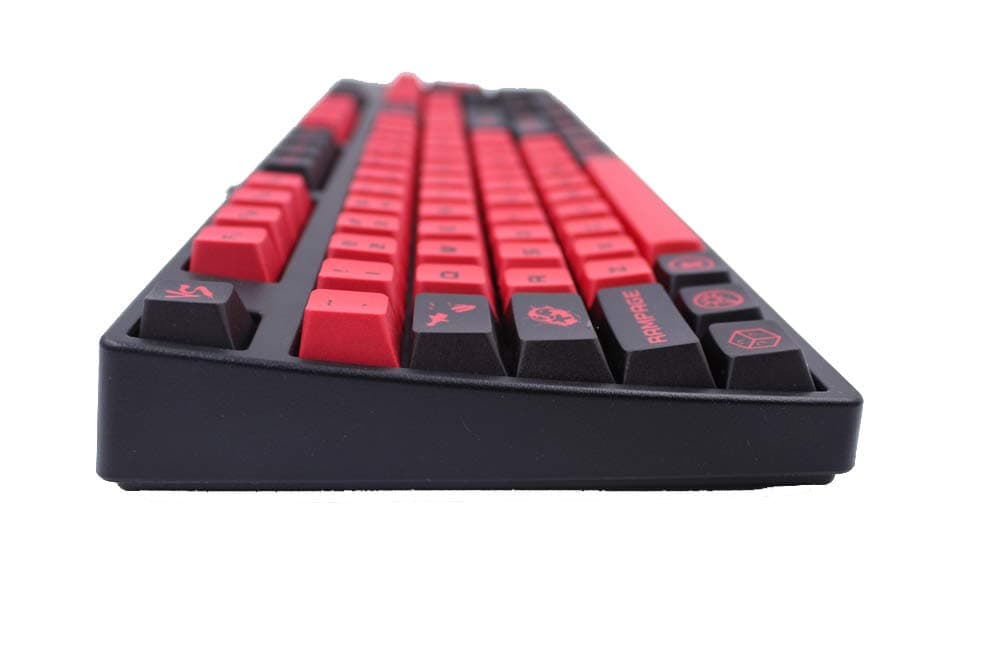 ONECAP DIY Keycap Black&Red Personalise Keycap Cherry PBT Dye-Sublimated 172 Keycaps Cherry Factory Height for Mechanical Gaming Keyboard (Black&Red)