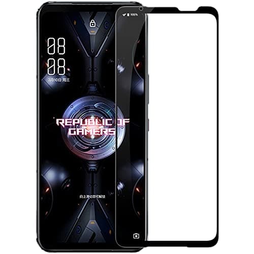 Casodon 5D Tempered Glass for Asus ROG 5s/ROG Phone 5s (Black) Full Screen Protection with Easy Installation Kit