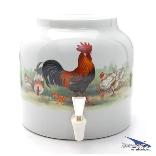Bluewave Handsome Rooster Design Beverage Dispenser Crock