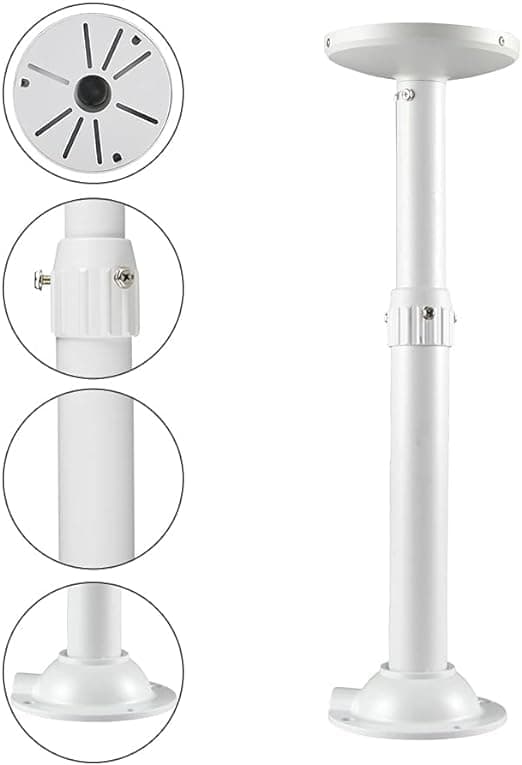 Hot Tech! Extendable Mounting Pole for Security Surveillance Cameras 60 cm – 120 cm Adjustable Ceiling Pole Mount Bracket for CCTV IP Camera, Solid Metal Powder Spray Coating. Camera Bracket mount