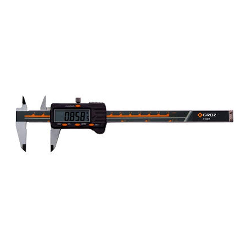 Groz 12-inch Electronic Digital Caliper | Dual Measurement System (Imperial & Metric) | Stainless Steel | LCD Digital Readout (16025)