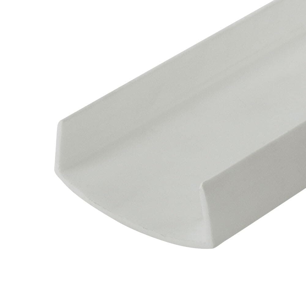 Outwater Plastics White 1-1/2'' Styrene Plastic U-Channel/C-Channel 46 Inch Lengths (Pack of 3)