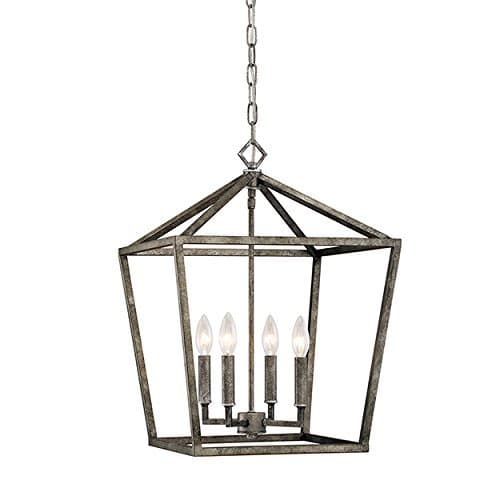 Millennium 3244-AS Four Light Pendant, Pwt, Nckl, B/S, Slvr
