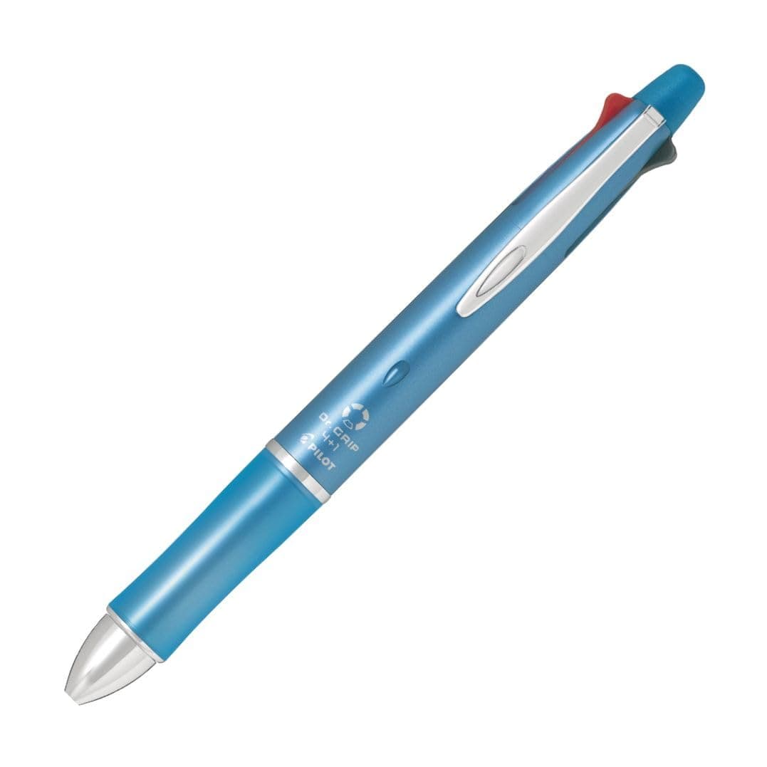 Mult Function Pen Dr. Grip 4+1, 0.5mm Acro Ink Ballpoint Pen, 0.5mm Mechanical Pencil, Ice Blue (BKHDF1SEF-IL)