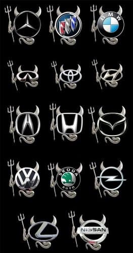 3d Silver Devil Style Demon Sticker Car/truck Emblem