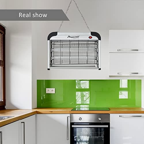 Aspectek UPGRADED 20W Electronic Bug Zapper Included Insect Killer - Mosquito, Flies, Moth, Wasp, Beetle & Indoor Residential and Commercial Use, Other Pest Killer (2 Pack Replacement Bulbs Included)