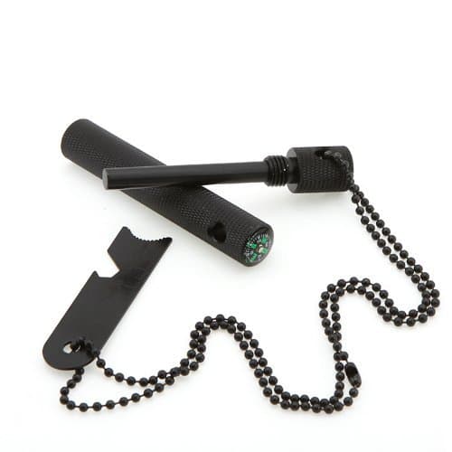 Gismo Magnesium Survival Firestarter with Compass and Scraper + Bottle Opener