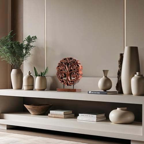 Decozen Solid Wood Tree Sculpture - Christmas Decorations, Home Decor, Living Room, Boho, Coffee Table, Centerpiece Table Decorations, Mantle, Dining Table Centerpiece, Bathroom Shelf, Farmhouse