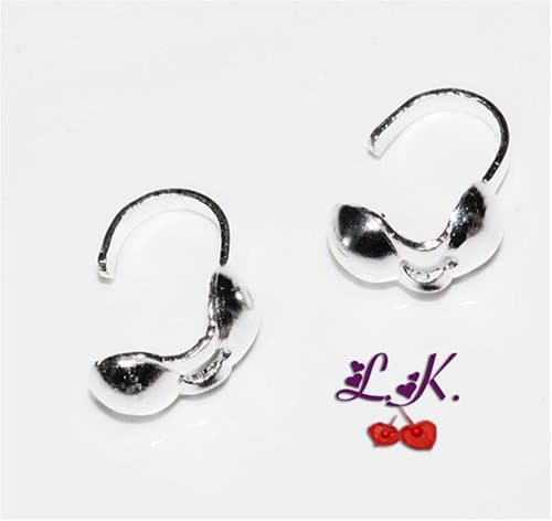 50 Sterling Silver Findings CLAMSHELL / BEAD TIPS 3.5MM CUP