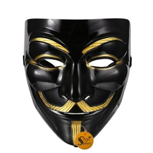Sage Square Legendary Face Mask for Cosplay Theme Parties. (Vendetta Black)