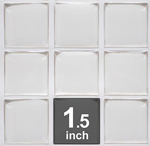 200 Pcs. 1.5 inch - (38.1mm) Clear Square Epoxy Stickers