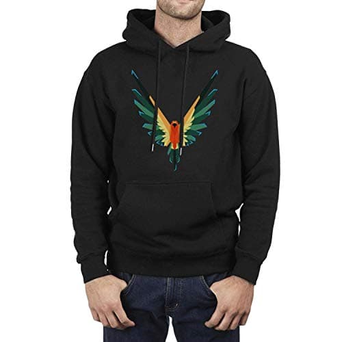 Mens Logan Sun Conure Paul Logo Pullover Hoodie Sweatshirt Classic Coat Black Fleece