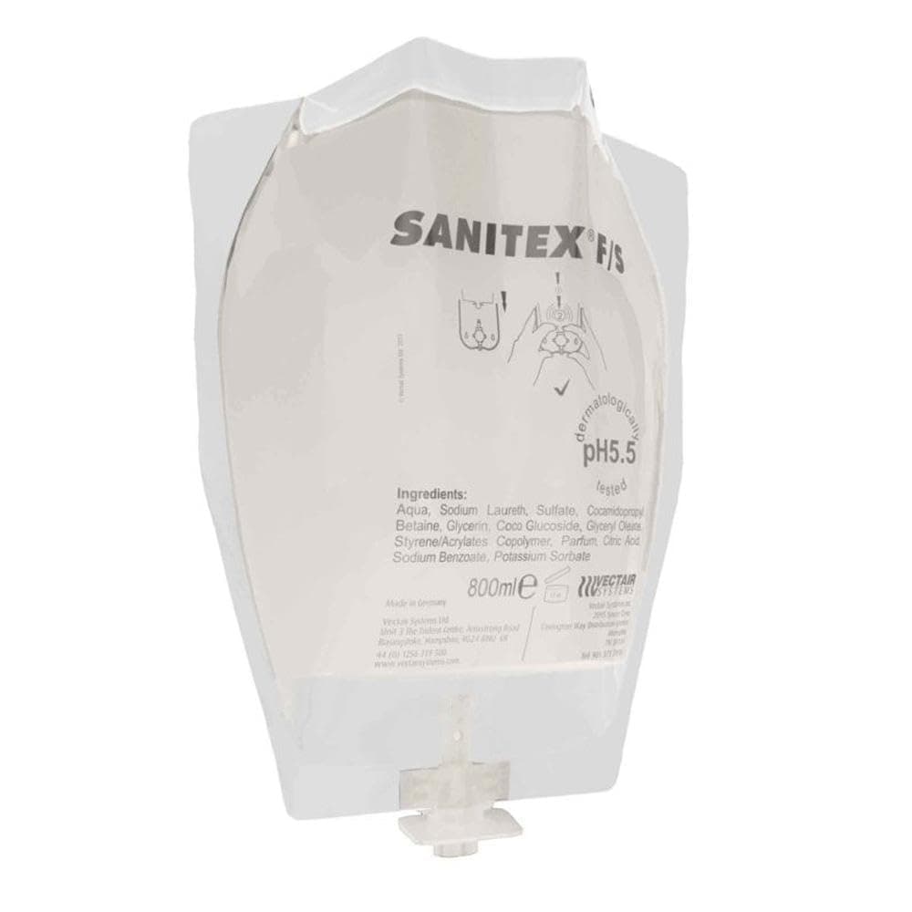 Vectair Systems BK021-FS Sanitex Foam Soap Refill, 800 mL Capacity, White (Pack of 6)
