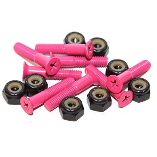Standard Phillips Head Unicorn Pink Skateboard Hardware Set - 1"