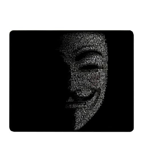 Anonymous Mouse Pad Anonymous Mask Black Mouse Pad, ToyHP:136