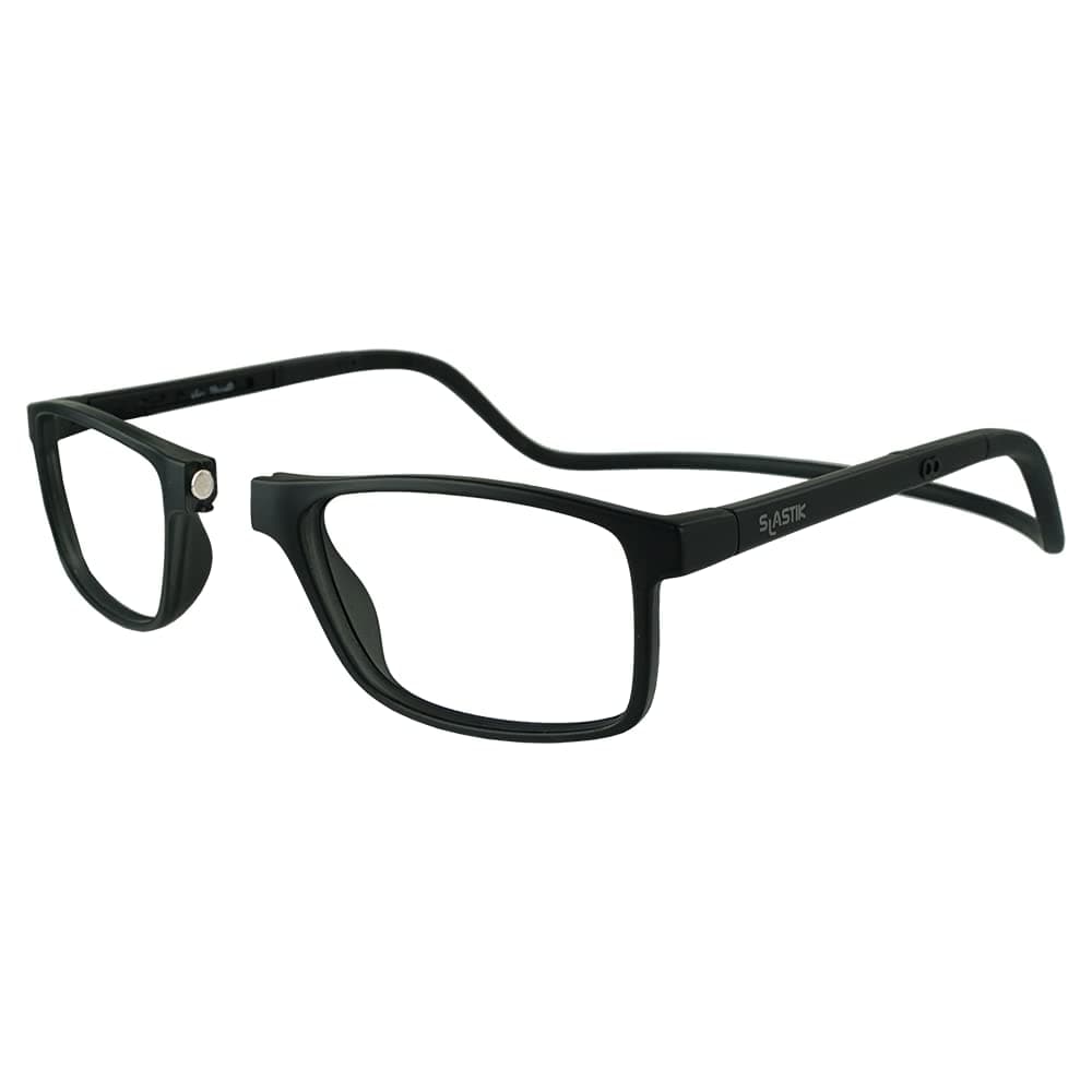 Clic Magnetic Reading Glasses by Slastik, Computer Readers, Soft Foldable Band, Replaceable Lens, Adj Temples, Barat, (S-XL)