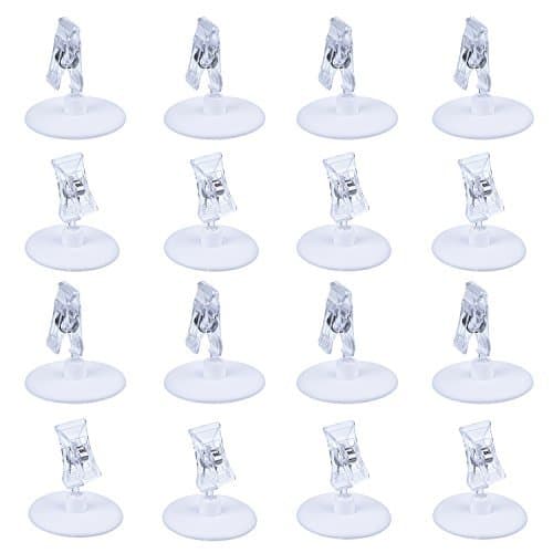 Place holder Menu Holder Topper Place Plastic Clip Rack Table Number Menu Memo, 16 Pieces