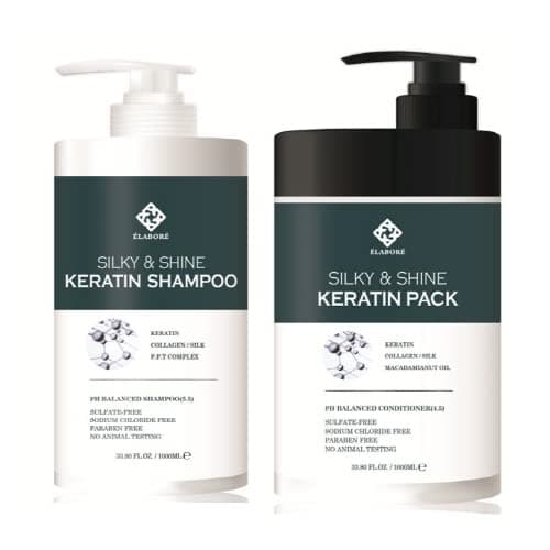 Silky & Shine KERATIN Shampoo & Pack SET 33.80fl.oz/ 1000ml