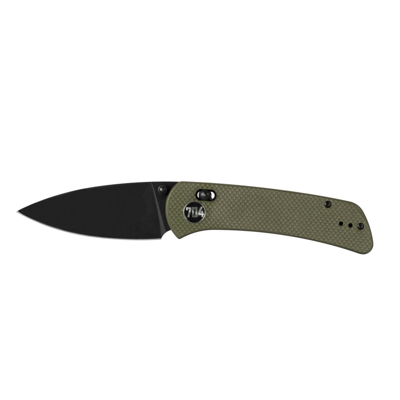 704 Gear Harbor Master EDC Folding Pocket Knife with Crossbar Lock | 3" Leaf Blade, D2 Steel, G10 Handle, Reversible Pocket Clip | Olive Drab Green