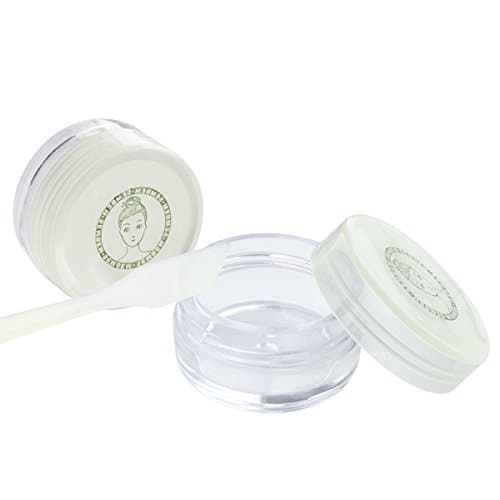 2Pcs Travel Use 10g Cream Jars Plastic Small Container with Spatula