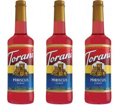 Torani Hibiscus Syrup 750 ml 3 Pack - Plastic Bottle