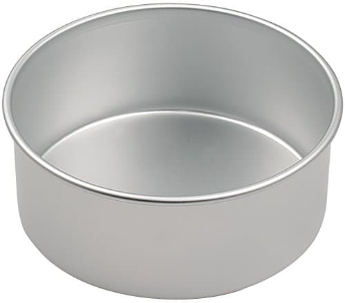 Mermaid Silver Anodised Aluminium Round Loose Based Cake Tin Made in England (7")