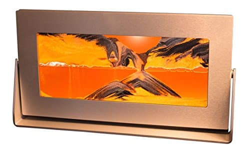 Exotic Sands The Original Moving Sand Pictures Frames Md63 Made in USA, Shop Now - Manufacturer Direct - Medium Silver Metal Frame (Sunset Orange) by The Inventor William Tabar. Top 10 Gift!
