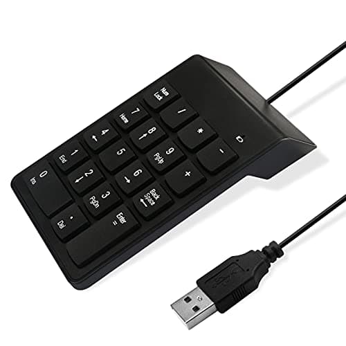 Number Pad Wireless 18 Key Numeric Keypads Numpad 2.4GHz Mini USB Receiver Portable Silent Financial Accounting Wireless Numeric Keyboard Extensions for Laptop, Desktop, Surface pro, Notebook, PC