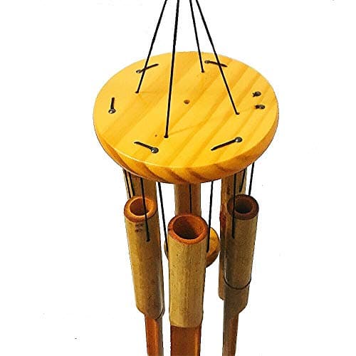 MeeDoo 32 Inches Bamboo Wood Wind Chimes with S Hook - Large Outdoor Wooden Melody Windchimes, Beautiful Indoor Music Tuned Wind Chimes for Garden, Yard, Patio, Porch, Balcony and Home Decor