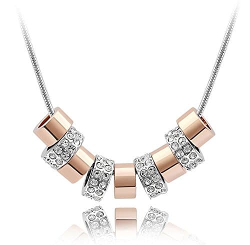 Habors 18K White Gold Plated Austrian Crystal 9 Rays of Joy Pendant (JFND03979C) (Valentine Gift)