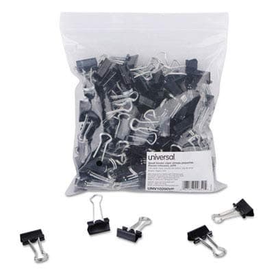 Amazon Basics Sturdy Binder Clips, Office Supplies, Small 0.75 in, Document Organizing, School Supplies, Black, 144 Count