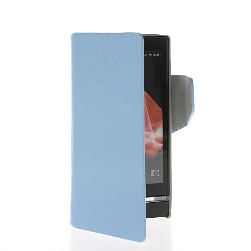 HKCFCASE Slim Flip Wallet Card holder Pouch Leather Shell Cover Case For Sony Xperia P Lt22i Blue
