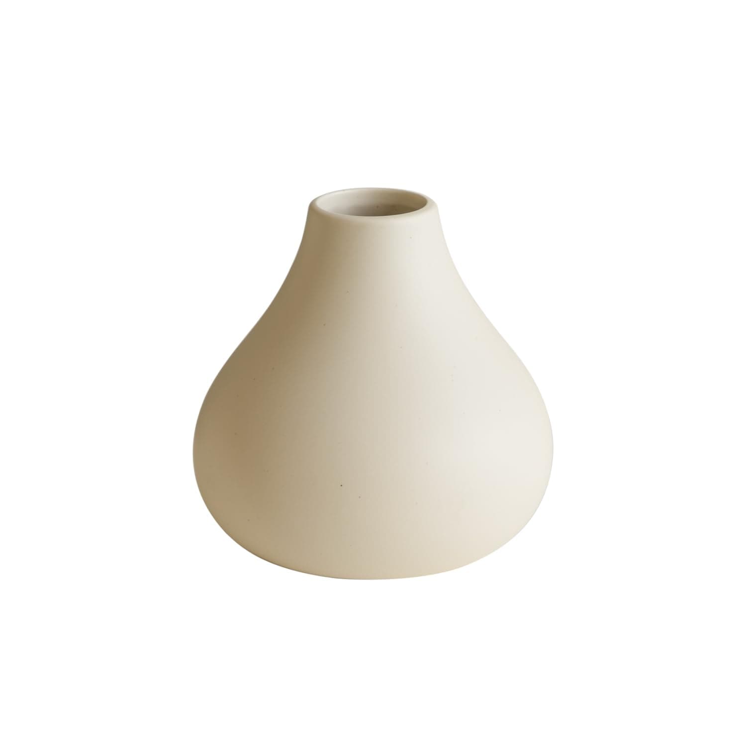 WENSHUO Mini Bud Vases, Ceramic Small Vase for Decor, Matte Crème