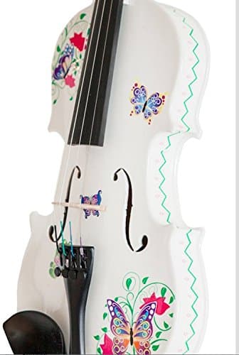 Creative Concept Instruments BDW6044 Rozanna's Violins Butterfly Dream II White Violin Outfit 4/4