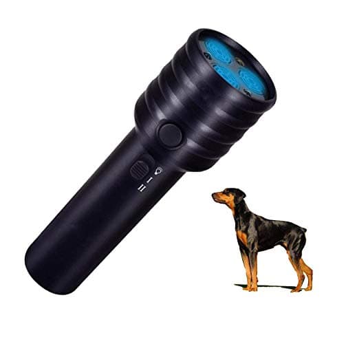 DOPQIEG Ultrasonic Dog Repeller, Electronic Anti Barking Stop Bark Handheld 3 in 1 Pet Dog Trainer with LED Flashlight, Dog Training Device for Your Safety - Dog Deterrent/Training Tool/Stop Barking