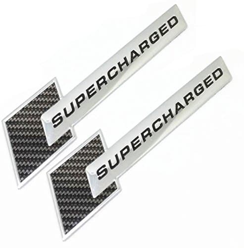 Supercharged Carbon Emblems Chrome Badge Fiber for Audi A1 A3 A4 A5 A6 A7 A8 Q3 Q5 Q7 S4 S5 S6 Tt Decal Emblem Car Sticker 2PC SET