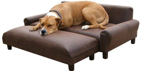 ComfortMax Memory Foam Orthopedic Dog Bed Sofa 39" x 47" Extra Large with Ottoman Black Microfiber Fabric