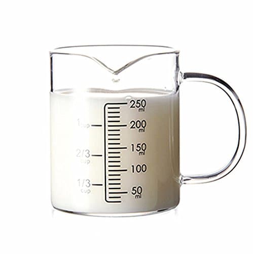 Bestevers Kitchen Laboratory 8 Oz Glass Beaker Measuring Cup (8OZ/250ML)