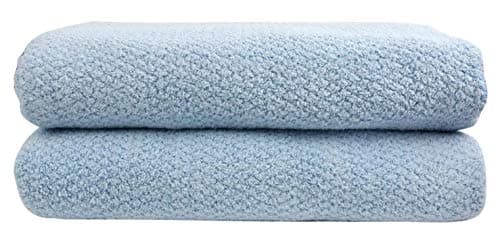 Everplush Diamond Jacquard Bath Sheet 2 Pack in Aquamarine