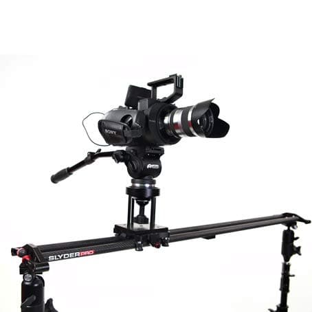 Digital Juice Slyder Pro - Slider Dolly That’s Affordable & Portable, 3.3lbs Carbon Fiber Rails, Adjustable 40 Inch Linear Slider w/Flexible Tracking & Any Angle Panoramic Video Shooting