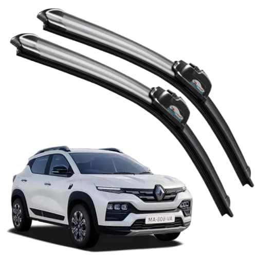 CARNYX Frameless Windshield Wiper Blades, Front Car Wipers Set of 2, Noise-Free, Durable Performance Compatible with (Renault Kiger (D-20,P-16))
