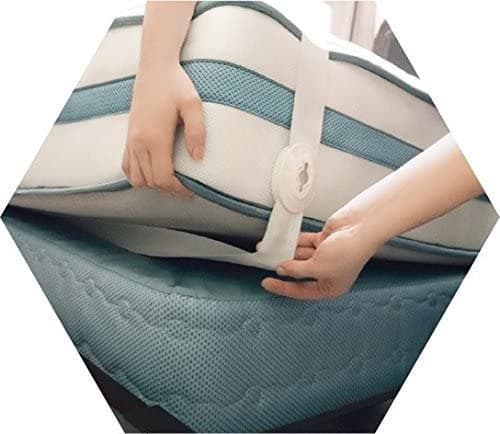 Premium Bed Sheet Fastener Set By SheetLock - Durable Mattress Straps To Hold Sheets In Place - Hidden Bed Suspender/ Gripper Sheet Clips For Bedding - Large Elastic Band Sheet Holders